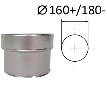 Adapteris. D 160+/180- mm.