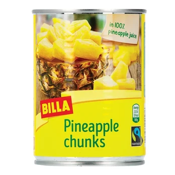 Ananasų gabaliukai savo sultyse BILLA, 580 ml