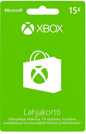 Microsoft XBOX / Windows dovanų kortelė 15 eurų, aktyvinimo kortelė
