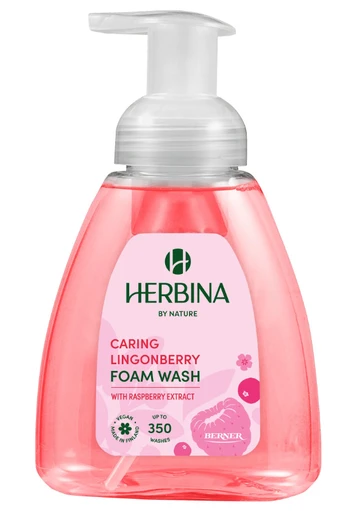 Skystas muilas Herbina Caring Lingonberry, 300 ml