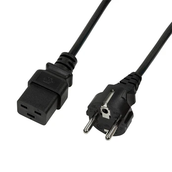 LogiLink Power Cord, CEE 7/7-IEC C19, juodas, 1,80m