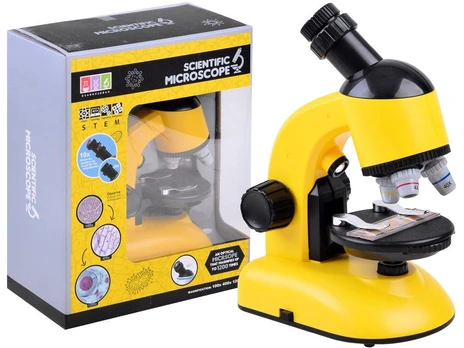 Laboratorinis mikroskopo rinkinys mokslininkui - geltonas