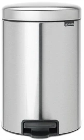 Šiukšlių dėžė NewIcon, sidabrinės sp., 12 l