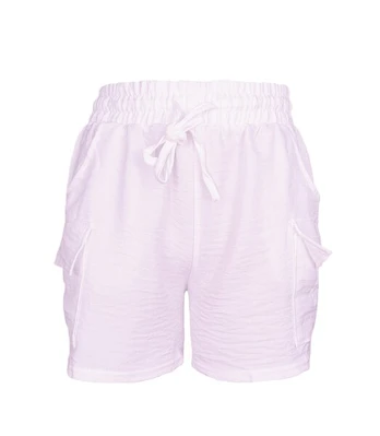 Šortai moterims Kinga, balti, L/XL