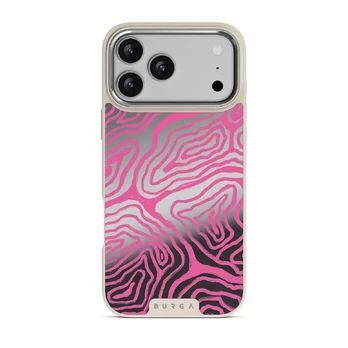 Pink Shores - iPhone 17 Pro Max Case, Elite Mirror Light (MagSafe) / Silver