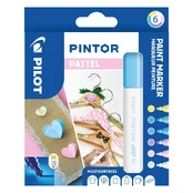 Pilot - Pintor Marker Fine Pastel Mix 6 colors (Medium Tip) kaina