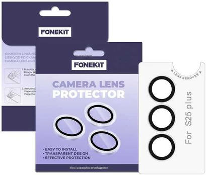 FoneKit kameran linssinsuoja, Samsung Galaxy S25+, läpinäkyvä