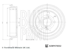 Stabdžių būgnas BLUE PRINT ADBP470032 kaina