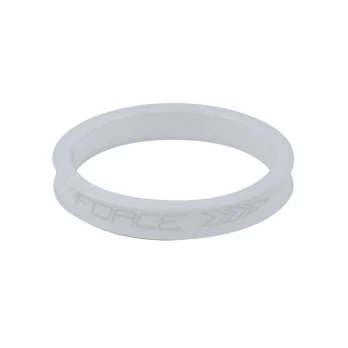 Vairo kolonėlės žiedas FORCE 1 1/8" 5mm (aliuminis, baltas)