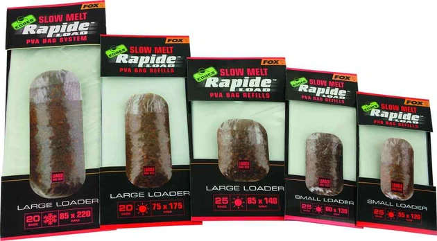 PVA maišeliai Fox Edges Rapide Refills Slow Melt, 55 × 120 mm, 25 vnt.