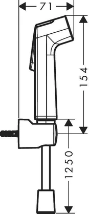 Bidė dušelis Hansgrohe 29238990, aukso