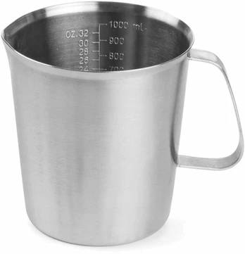 Plieninis ąsotis su matavimo skale 0,5L HENDI