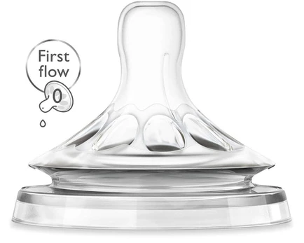Philips Avent žindukas Natural First Flow, 0 mėn., 2 vnt., SCF657/27