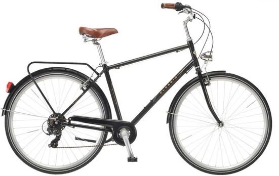 Dviratis 28 CLASSIC DELUXE 7 ALU EQ 28 juodas classic