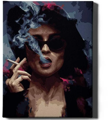 Mergina su cigarete 40*50 cm