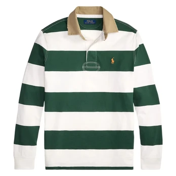 Megztinis vyrams, Žalia, Knit-rugby-pullover