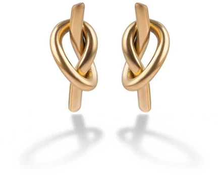 Marc Malone Gold-plated earrings Knot Ember MCE250382G