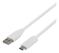 Mob. telefono kabelis DELTACO USB 2.0 "C-A", 1.5m, baltas / USBC-1010 kaina