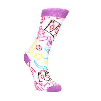 SHOTS Strip Poker Socks US 2-7.5 / EU 36-41 Fun Pattern Cotton