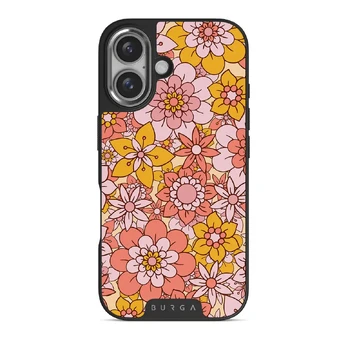 Garden Brunch - Floral iPhone 16 Case, Elite Dark (MagSafe) / Silver