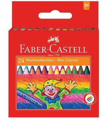 Faber-castell vaško pieštukai, 24 spalvos