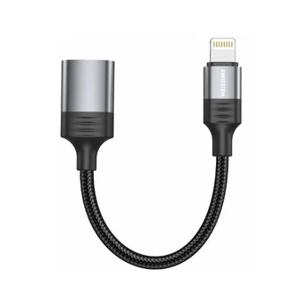 Swissten Textile Lightning - USB-A OTG Adapter 0.12m