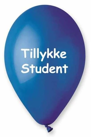 Viborg Ballon As Ballon Tillykke Student, blå