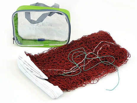 Badmintono tinklas, 6,04x0,76 m, raudonas