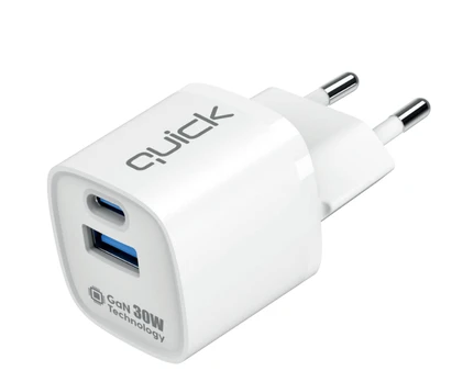 Quick QG-322 GaN USB-C / USB Charger 30W