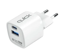Quick QG-322 GaN USB-C / USB Charger 30W kaina