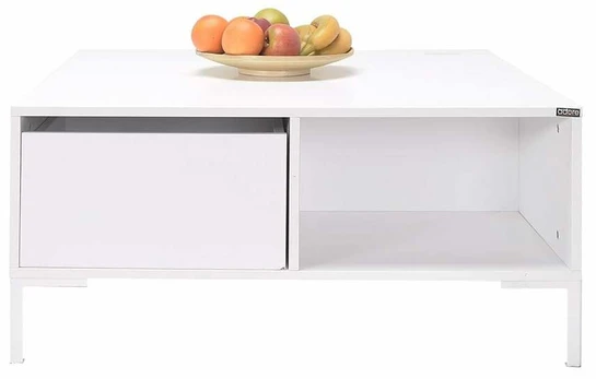 Kavos staliukas Kalune Design, balta sp., 90 cm x 90 cm x 42 cm