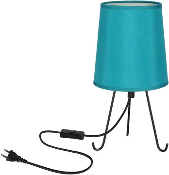 Smally table Lempa juodas 1x40 E14 lampshade gala azure