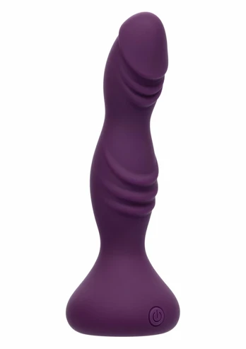 Deep Stud Probe Silicone Dual Motor Curved Intimate Device Black