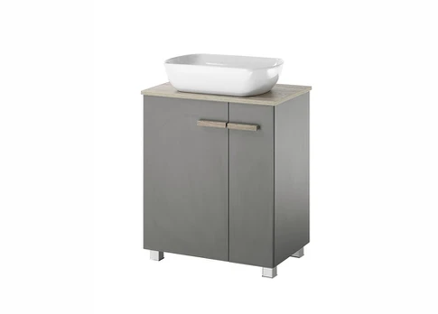 Praustuvo spintelė + praustuvė Imv Solid, 82 cm, antracitas