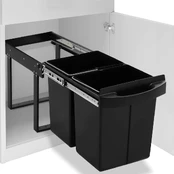 Ištraukiama virtuvės spintelės šiukšliadėžė, 48l, soft-close kaina