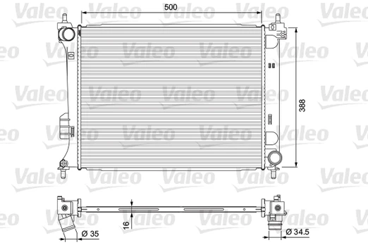 Variklio radiatorius VALEO VAL701729