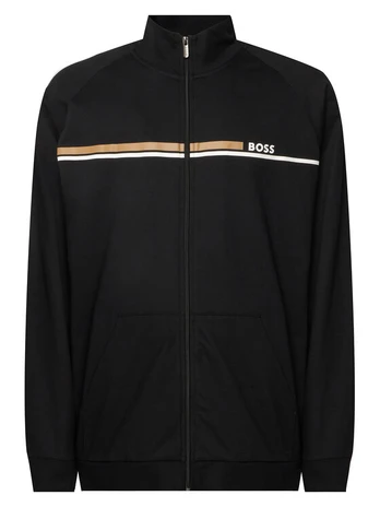 BOSS Džemperis Authentic Jacket Z 50554779 Juoda Regular Fit