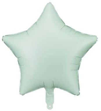 Party Deco Mint grøn stjerne folieballon, 48 cm
