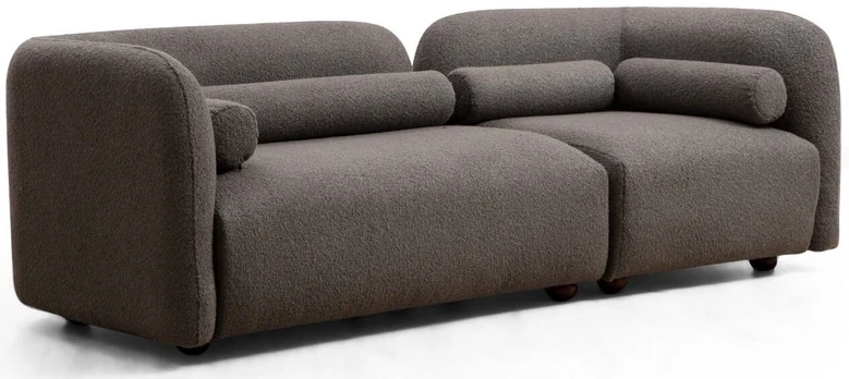 Trivietė sofa Victoria Grey Bouclette Pilka