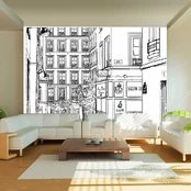 Artgeist Fototapetas - A walk through Parisian streets kaina