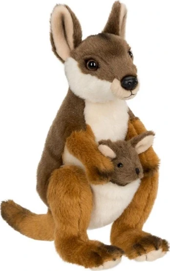 Pliušinis žaislas WWF Wallaby With Joey, rudas, 20 cm