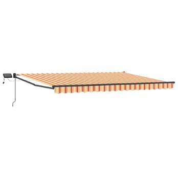 Rankinė ištraukiama markizė su LED Įvairiaspalvis 4 × 3 m
