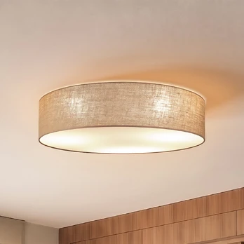 Lubų šviestuvas „Boho“, džiutas/džiutas, Ø 80 cm, audinys, E27