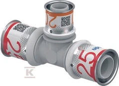 Uponor S-PRESS PLUS TRÓJNIK Raudonas PPSU 25-20-25