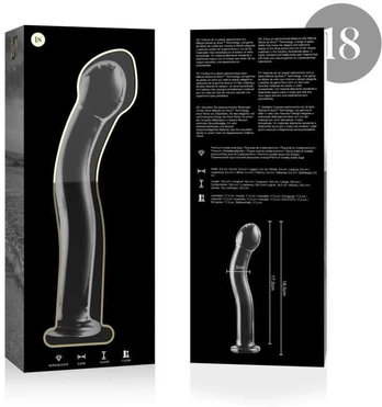 NEBULA SERIES BY IBIZA - MODEL 18 DILDO BOROSILICATE GLASS 18.5 CM