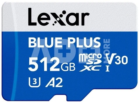 Blue Plus Micro SDXC 512GB Class 10 LMSBLPL512G-BNANG