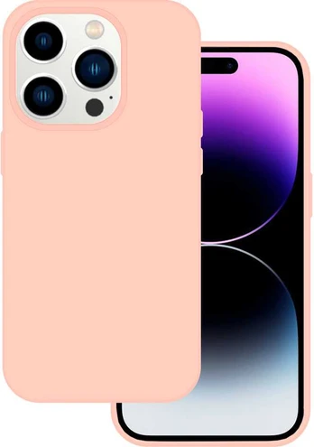 Dėklas Tel Protect Silicone Premium skirtas Apple iPhone 15 Pro light pink