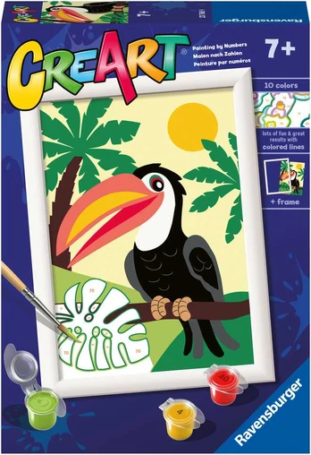 Ravensburger Paint by Numbers Toucan džiunglėse
