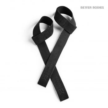 Better Bodies Leather Lifting Straps (diržai štangai kelti) (Juodas)