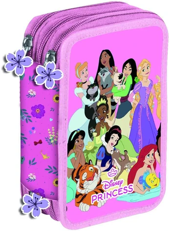Manenti Disney Princess triple pencil case